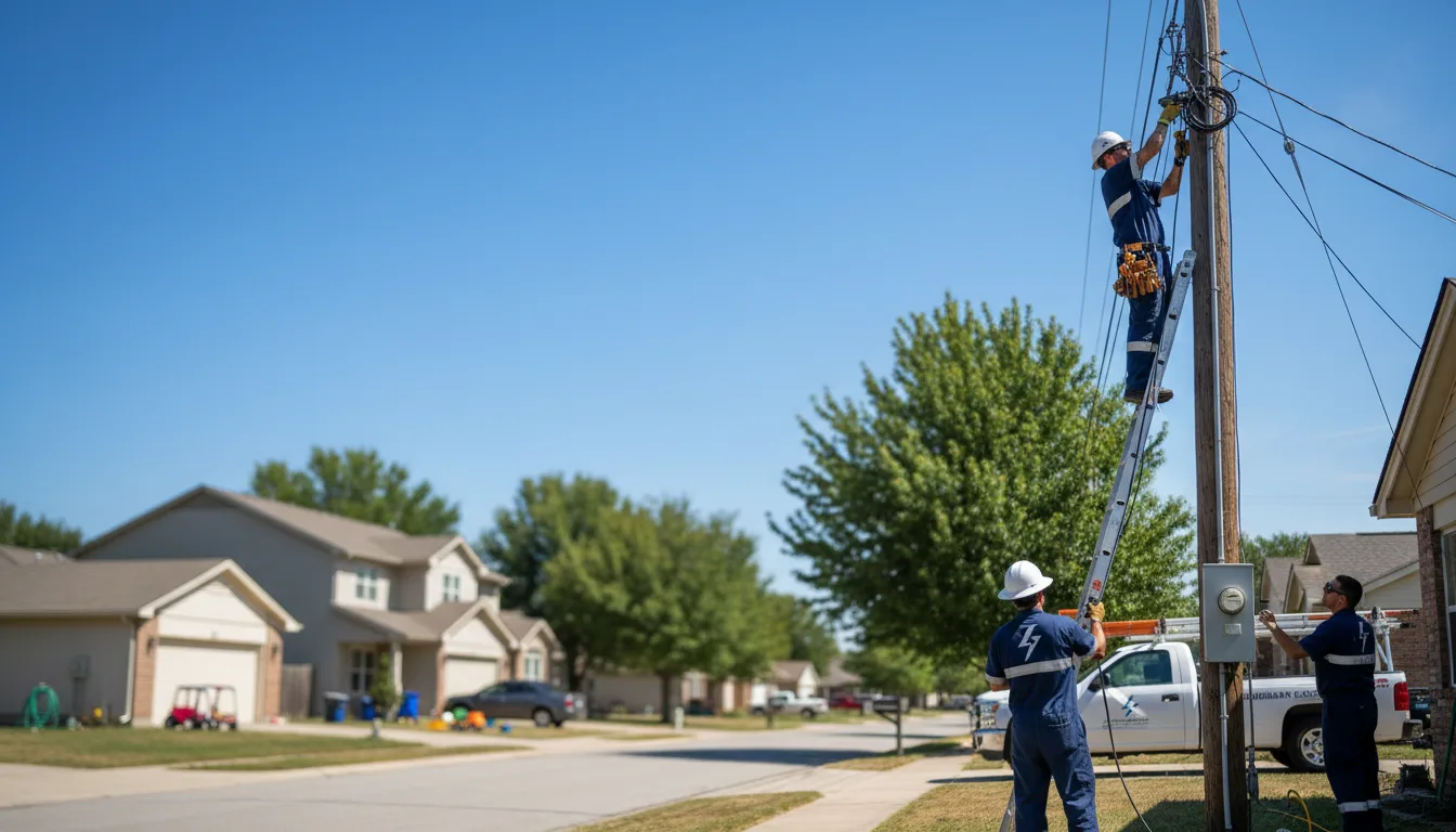 Residential electrician providing installation services in Nelsonville, WI